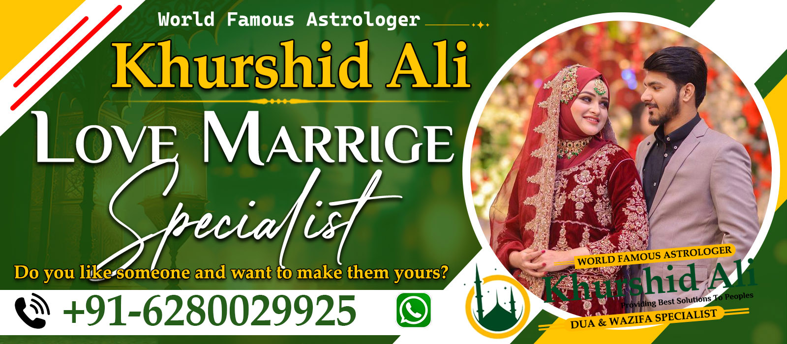 Astrologer Khurshid Ali Ji +91-6280029925 banner-1